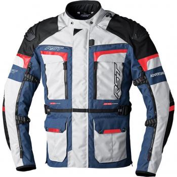 RST Pro Series Adventure-X Chaqueta de Moto para Mujer Plateado-Azul-Rojo