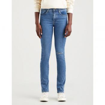 Pantalón Levi's 724 Mujer Tiro Alto Recto Lavado Intermedio