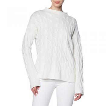 Zopfstrickpullover in Cremeweiß von United Colors of Benetton Gr. S