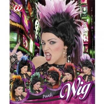 Parrucca Punk con Cresta e Coda di Cavallo