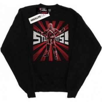 Womens Black Widow Red Sparrow Tummy‑Tuck Sweater
