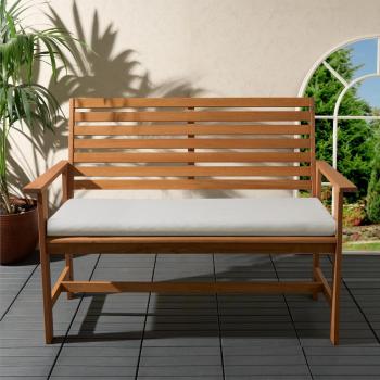 OHS Three-Seater PU Leather Bench Cushion with Zip Waterproof Cover in Grey