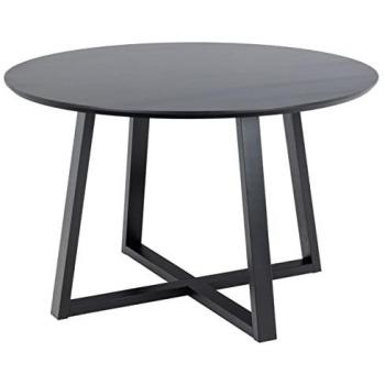 Table Malika Ø120 cm, style cantilever, chêne noir