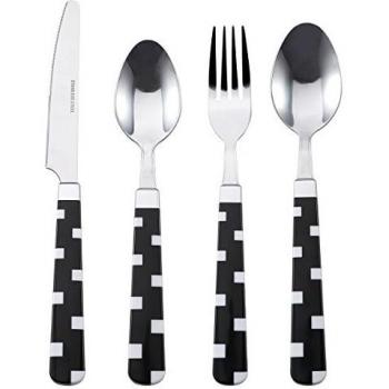 Cubertería Renberg Squad Black 24 Piezas Acero Inox