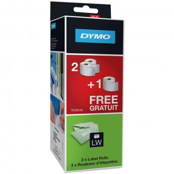 Black/White 54 mm x 101 mm Dymo Label Roll Bundle – 3