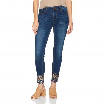 Desigual Papping Ankle, Jeans Ajustados, Mujer, Azul Peacoat