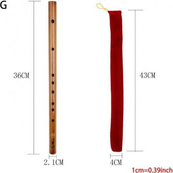 Bamboo Flute Set C D E F G Key M68D