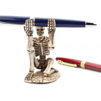 Skull-Shaped Desk Organizer