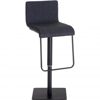 Barstool haut en tissu gris foncé – support métallique