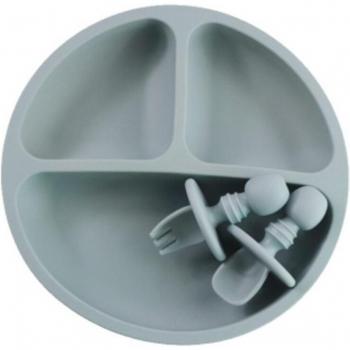 Microwave Safe Silicone Baby Dish Set with Grip (3 PCS)