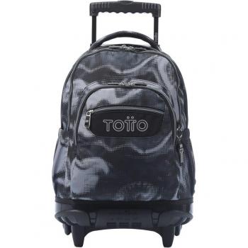 Ruedas Totto Mochila Escolar Negra Bluc – Diseño Ondas