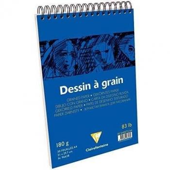 Clairefontaine 180gsm Grained Drawing Paper Pad
