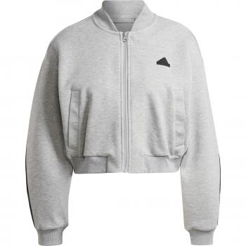 Sudadera bomber mujer adidas Future Icons 3 bandas gris L