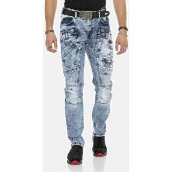 CIPO & BAXX Herren Regular-Fit Jeans, 98% Baumwolle, blau