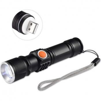 Torche Électrique Mini T6 Cree Zoom 3Modes USB Rechargeable