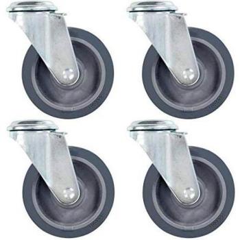 VidaXL: 4pcs Swivel Casters Fit for Bolt Hole, 100 mm