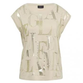 S.Oliver Black Label Maglia Beige Chiaro Dorata