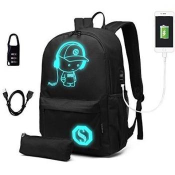 Kono Rucksack Schulrucksack Daypack Polyester Casual Cityrucksack für Universität Outdoor Freizeit Unisex (Grau)