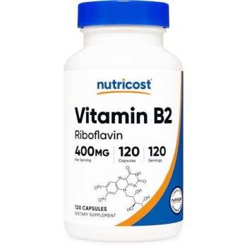 Riboflavin 400 mg, 120 Capsules (Nutricost)