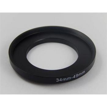 Step‑Up Adapter 34–49 mm (Nero) per Obiettivo Fotocamera
