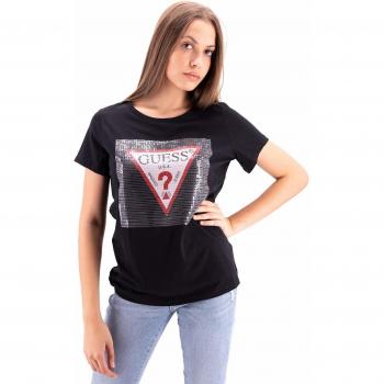 Guess T-Shirt Brillante, Negro