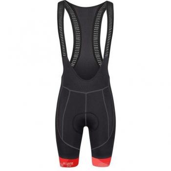 FORCE Bike Shorts F STRIPE mit Pad, schwarz-rot