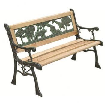 Seater Wooden Cast Iron Animal Design Children's Garden Bench