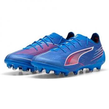 PUMA Ultra 6 Ultimate AG Untamed – Triple Color: Ultra Blue, PUMA White, Glowing Red (Artificial Grass) – Size UK10 (Unisex)