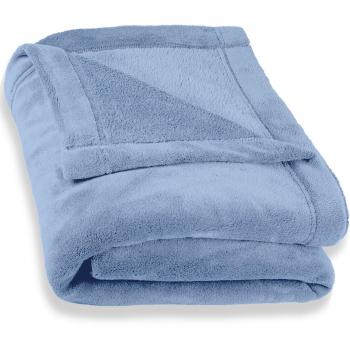 CelinaTex Coperta Montreal Soft Microfibra Pile Coral XXL 220x240cm Azzurro