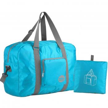 WANDF Nylon Travel Duffel Bag (Blue)