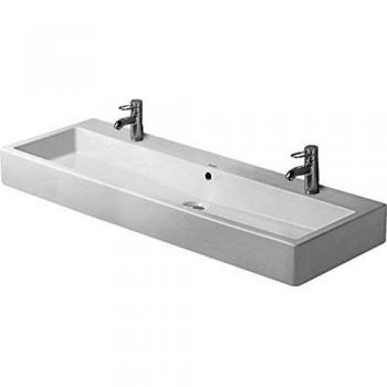 Duravit lavabo collection Vero, largeur 120 cm, 2 trous de robinetterie, blanc brillant, réf. 04541200241