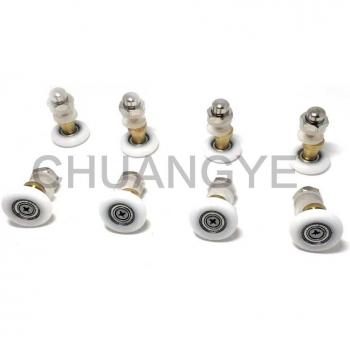 8 PCS Glass Door Roller Hardware for Bathroom, Fits 8MM-10MM Glass