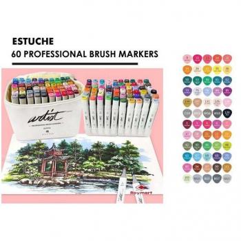ROYMART ROTULADORES CANVAS LUXE PROFESSIONAL BRUSH MARKER 60