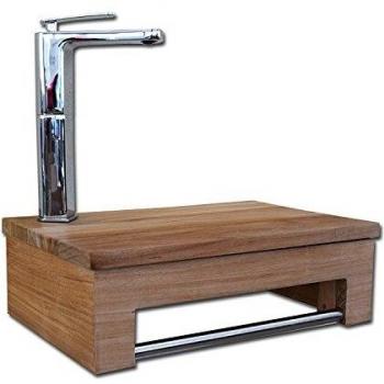 Mueble de baño suspendido de teca Lazzia