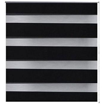 Vidaxl Zebra Roller Blind 80 x 150 cm Black