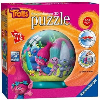 Kids’ Trolls 3‑D Ball Puzzle – 72 Pieces