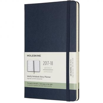 Moleskine A5 Taschencalendar 2017/2018 – 18-Monate, Hardcover, Saphir
