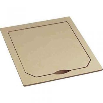 ABL Steckdose Abdeckung Klappdeckel Messing-Optik matt 94 x 94 mm