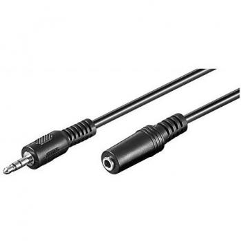 CABLE DE AUDIO ESTEREO DE 3,5 MM M A 3,5 MM F DE 5,0 METROS