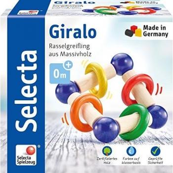 Selecta 61025 Giralo, Jouet de préhension en bois, 12 cm