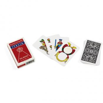 CARTE REGIONALI NAPOLETANE ITALIA PLASTIFICATE MAZZO DA 40 CARTE DA GIOCO ASTUCCIO ROSSO DAL NEGRO TREVISO MADE IN ITALY