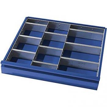 Kit Rau Compartiments Tiroir‑XL 120‑150 mm : 2 séparations, 9 parois enfilables