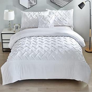 Pintuck Duvet Cover Set with Pillowcases and Cushion Case