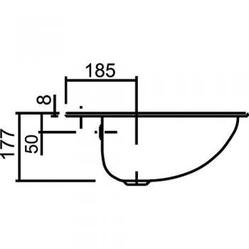 Alape 2005000000 EW3 Waschbecken, Weiß