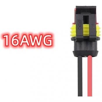 Conector de 2 pines con cable sellado