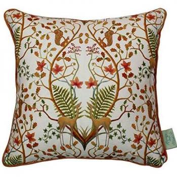 The Chateau by Angel Strawbridge Woodland Trail Filled Cushion (Cream)