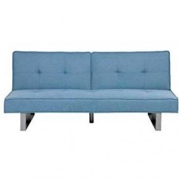 Stilvolles Sofa Blau mit Polsterbezug und Schlaffunktion