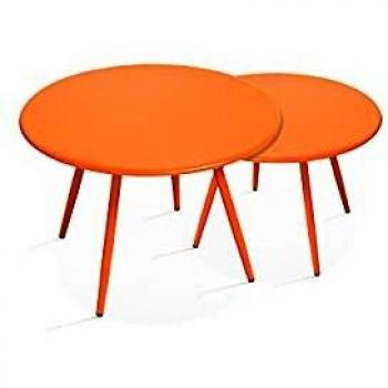 Basse de salon extérieur orange – modèle Palavas