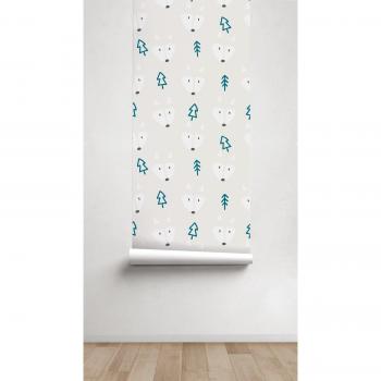 Sokios Papeles Decorativos Fox Blue – Rollo Infantil