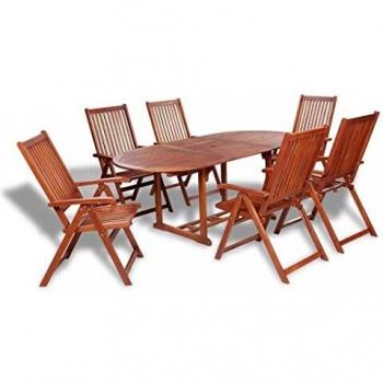 VidaXL Set da Pranzo Esterno 7 pz in Acacia